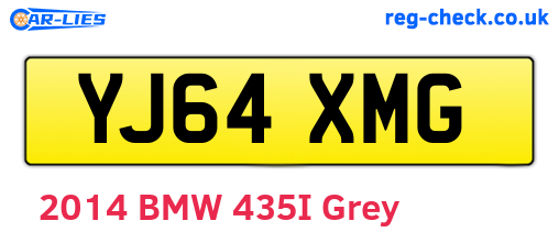 YJ64XMG are the vehicle registration plates.