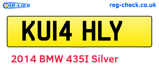 KU14HLY are the vehicle registration plates.