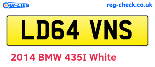 LD64VNS are the vehicle registration plates.