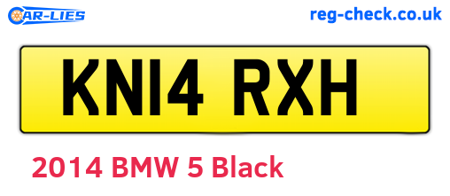 KN14RXH are the vehicle registration plates.
