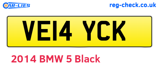 VE14YCK are the vehicle registration plates.