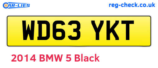 WD63YKT are the vehicle registration plates.