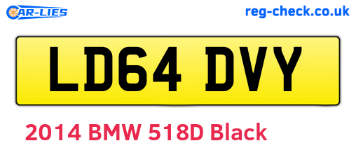 LD64DVY are the vehicle registration plates.