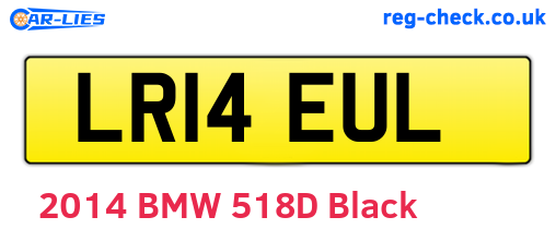 LR14EUL are the vehicle registration plates.