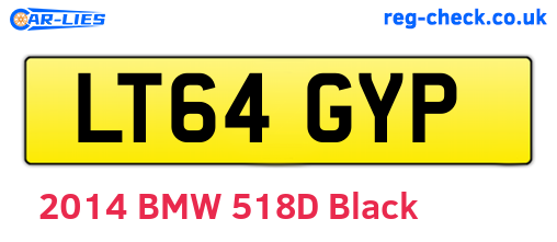 LT64GYP are the vehicle registration plates.