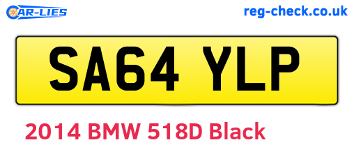 SA64YLP are the vehicle registration plates.