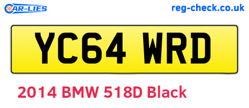 YC64WRD are the vehicle registration plates.