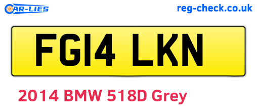 FG14LKN are the vehicle registration plates.