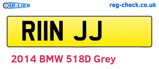 R11NJJ are the vehicle registration plates.