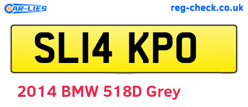 SL14KPO are the vehicle registration plates.