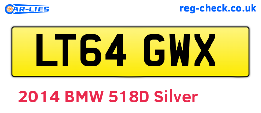 LT64GWX are the vehicle registration plates.