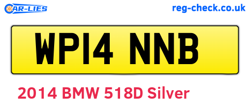 WP14NNB are the vehicle registration plates.
