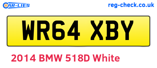 WR64XBY are the vehicle registration plates.