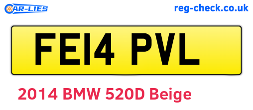 FE14PVL are the vehicle registration plates.