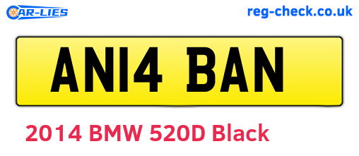 AN14BAN are the vehicle registration plates.