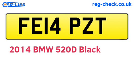 FE14PZT are the vehicle registration plates.