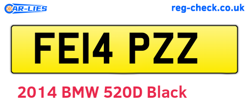 FE14PZZ are the vehicle registration plates.
