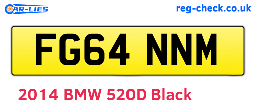 FG64NNM are the vehicle registration plates.