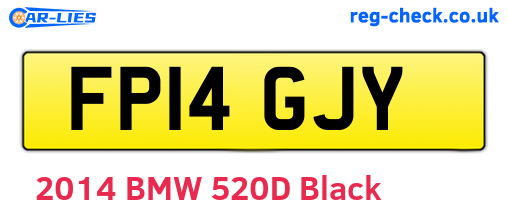 FP14GJY are the vehicle registration plates.