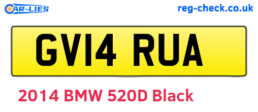 GV14RUA are the vehicle registration plates.