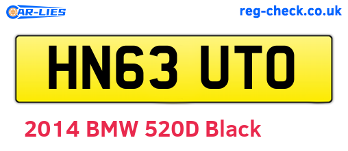HN63UTO are the vehicle registration plates.
