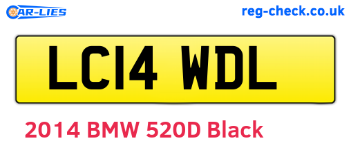 LC14WDL are the vehicle registration plates.