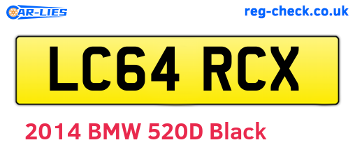 LC64RCX are the vehicle registration plates.