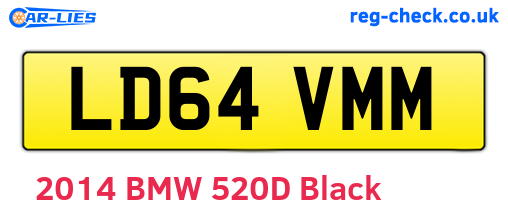 LD64VMM are the vehicle registration plates.