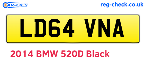 LD64VNA are the vehicle registration plates.