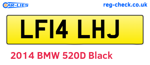LF14LHJ are the vehicle registration plates.