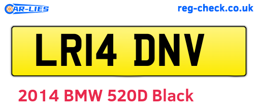 LR14DNV are the vehicle registration plates.