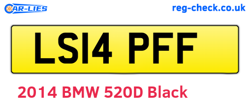 LS14PFF are the vehicle registration plates.
