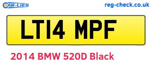 LT14MPF are the vehicle registration plates.