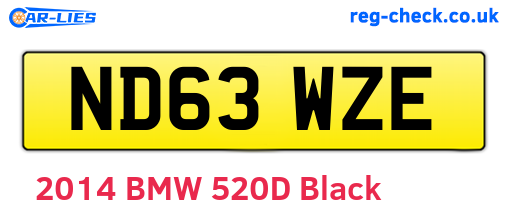 ND63WZE are the vehicle registration plates.
