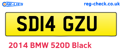 SD14GZU are the vehicle registration plates.