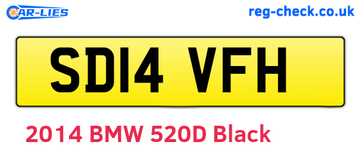 SD14VFH are the vehicle registration plates.