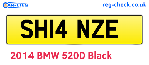 SH14NZE are the vehicle registration plates.