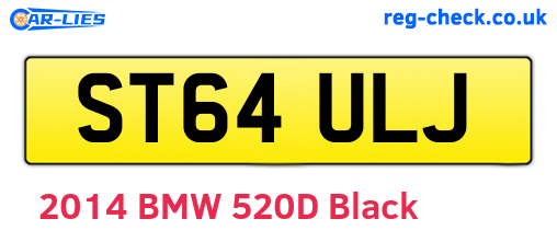 ST64ULJ are the vehicle registration plates.