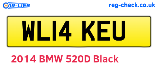 WL14KEU are the vehicle registration plates.