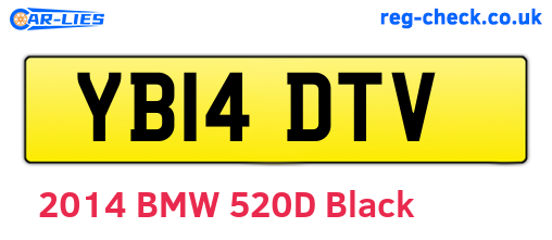 YB14DTV are the vehicle registration plates.