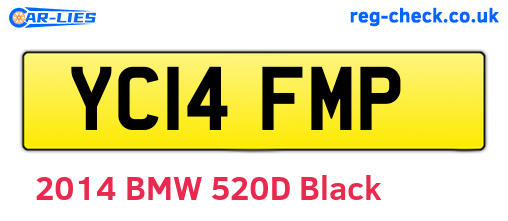 YC14FMP are the vehicle registration plates.