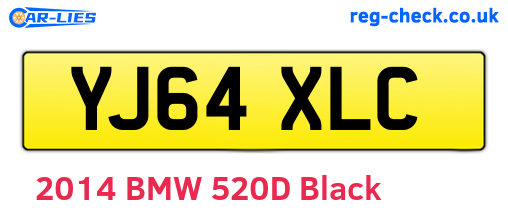 YJ64XLC are the vehicle registration plates.