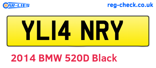 YL14NRY are the vehicle registration plates.