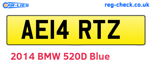 AE14RTZ are the vehicle registration plates.