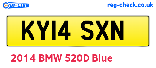 KY14SXN are the vehicle registration plates.