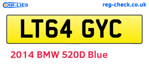 LT64GYC are the vehicle registration plates.