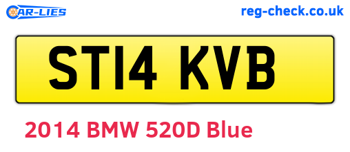 ST14KVB are the vehicle registration plates.