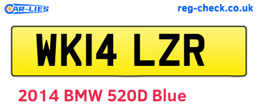 WK14LZR are the vehicle registration plates.