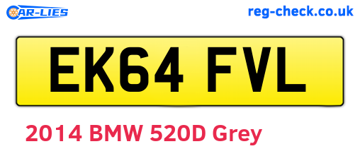 EK64FVL are the vehicle registration plates.