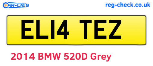 EL14TEZ are the vehicle registration plates.